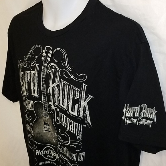 Indianapolis HARD ROCK CAFE  Guitar Company Tee - Picture 2 of 3